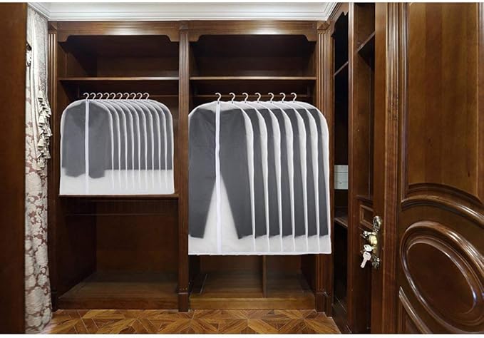 Garment Bag Covers 24''X54'' Lightweight White PEVA Breathable Bags - Image 2