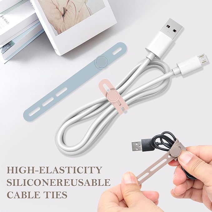 Donruby 30Pcs Silicone Cable Ties - Image 3