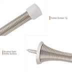 6 Pack Spring Door Stopper Brushed Satin Nickel- 3-1/4" Flexible Spring Door - Image 4