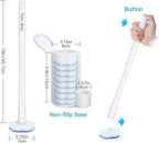 Disposable Toilet Brush Holder Set Toilet Wand Toilet Cleaner Scrubber - Image 3