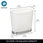 iDesign Slim Bathroom Trash Can, Small Plastic Garbage Can - Image 4