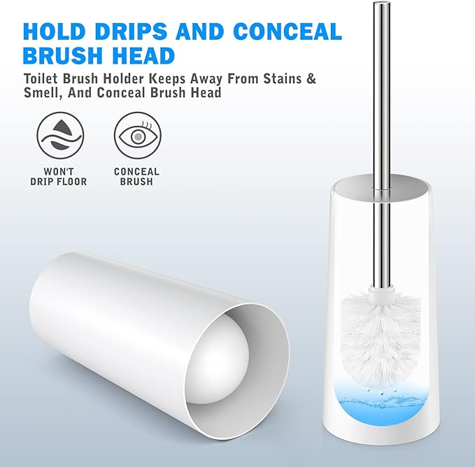 Toilet Brush and Holder, 2 Pack Toilet Brush - Image 5