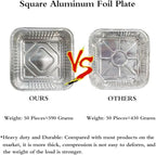 Non-Stick Disposable Air Fryer Aluminum Foil Liners Square 50PCS, Oil-Proof - Image 3