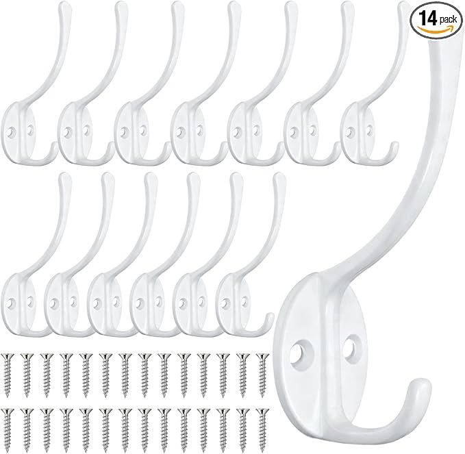 14 Pack Coat Hooks Wall Mounted by Homanu