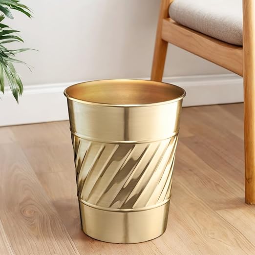 Monarch Abode Metal Bathroom Trash Can – Waste Basket - Image 5