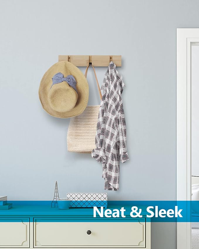 JSVER Coat Rack Wall Mount Coat Hooks, Coat Hooks Wall Mounted - Image 6