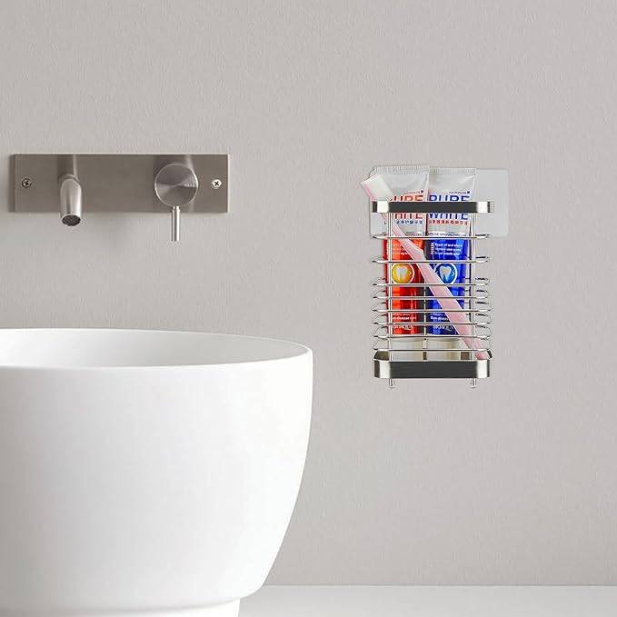Wall Mount Toothbrush Holder for Bathroom, Stainless Steel Rustproof Toothbrush - Image 6