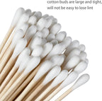 500/1000 Count 6'' Long Round/Pointed Cotton Swabs Durable Stem, Lint- Free Gun - Image 4
