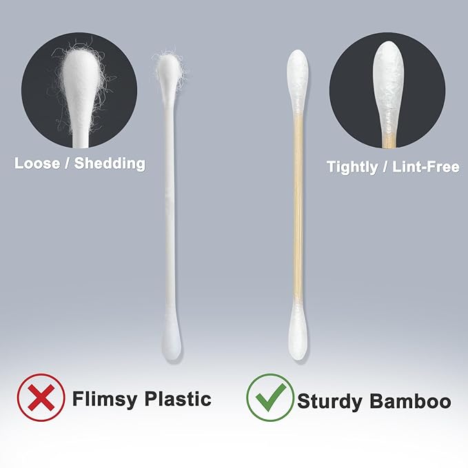 Travel Size Cotton Swabs, Individually Wrapped Disposable Double Round Tips - Image 3