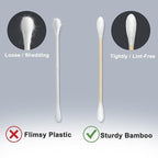 Travel Size Cotton Swabs, Individually Wrapped Disposable Double Round Tips - Image 3