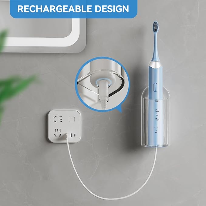 MOPMS Electric Toothbrush Holders, Wall Mounted Tooth Brushing Holder - Image 5
