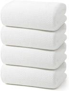 REDKISS 4 Pack Premium Bath Towels, Plush Coral Fleece Towels by REDKISSOnline