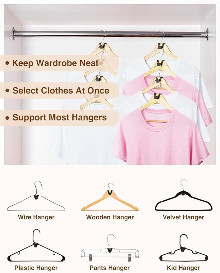 Smartor Clothes Hanger Connector Hooks 30 Pack, Closet Storage and Organization - Image 3