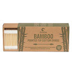 Precision Tip Bamboo Cotton Swabs 500 Count | Eco-Friendly & Pure Cotton Buds | by EcoFox
