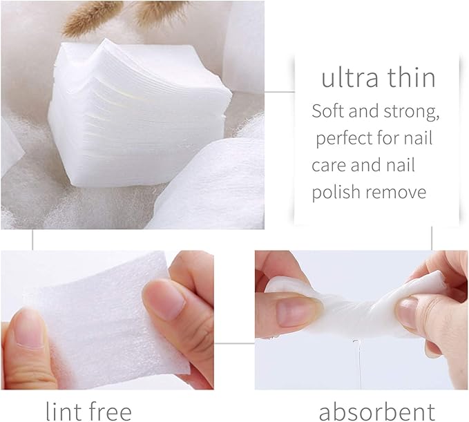 1000 PCS Thin Makeup Facial Cotton Pads, Square Facial Lips Eyes Makeup Remover - Image 5