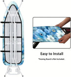 Nuxovilar Blue and White Flowers Oil Painting Ironing Board Cover, This Cover - Image 5