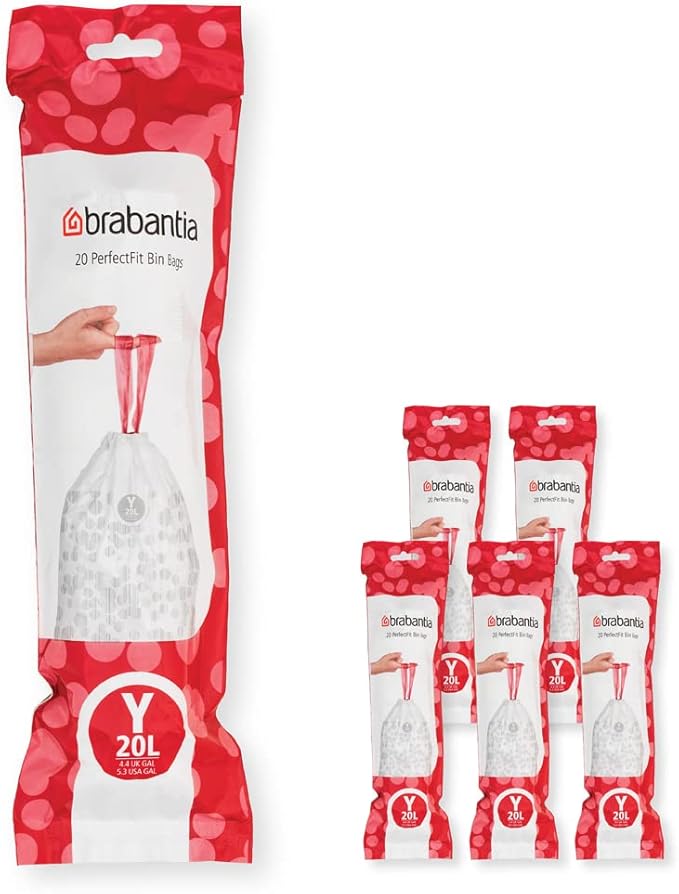 Brabantia PerfectFit Trash Bags Thick Plastic Trash Can Liners by BrabantiaUSA