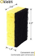 Yellow Multi Use Scrub Sponge. Made in Europe. 9 Pack, 4.3x2.8x1.4 inches. - Image 4