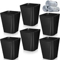 Eccliy 6 Pack Small Trash Cans for Bathroom Plastic Trash Can by Eccliy