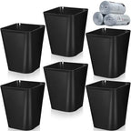Eccliy 6 Pack Small Trash Cans for Bathroom Plastic Trash Can by Eccliy