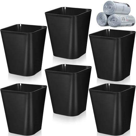 Eccliy 6 Pack Small Trash Cans for Bathroom Plastic Trash Can by Eccliy