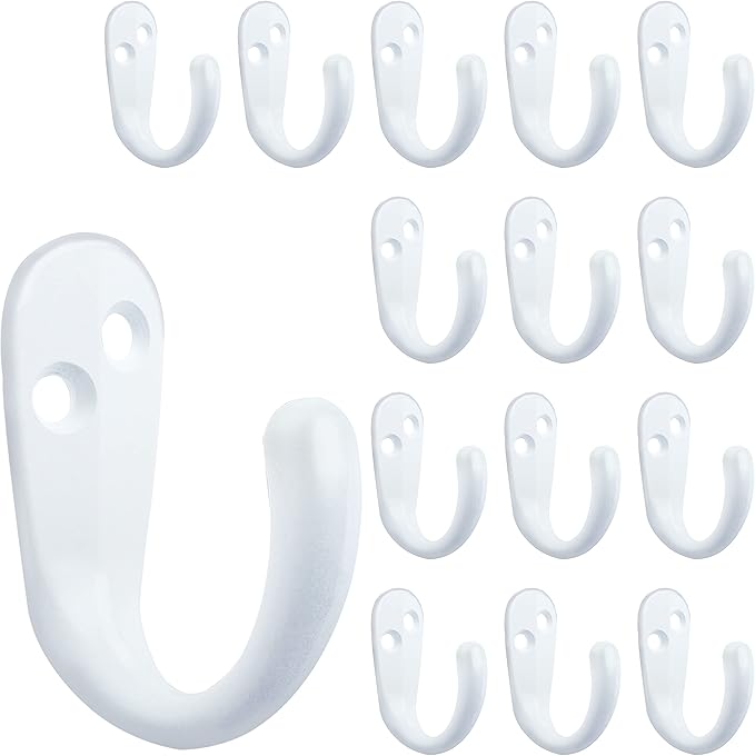IBosins 15PCS Coat Hooks Wall Mounted Single Prong Robe Hook by IBosins