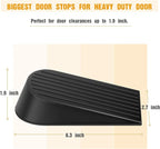 4 Pack Black Extra Large Door Stopper, High 1.9 inches Big, Prevents Door Gaps - Image 2
