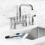 OXO Steel Soap Dispensing Dish Brush 10 in - Image 6