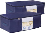 Comforter Storage Bags Pack of 2, Pillow Beddings/Blanket Clothes Organizer by VEAMOR