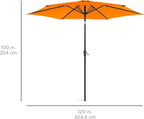 Best Choice Products 10ft Outdoor Table Compatible Steel Polyester Market Patio Umbrella w/Crank and Easy Push Button Tilt - Image 7