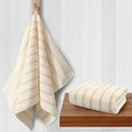 VOOVA & MOVAS 2-Pack Pink Stripe Cotton Hand Towels by VOOVAMOVAS