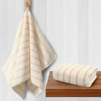 VOOVA & MOVAS 2-Pack Pink Stripe Cotton Hand Towels by VOOVAMOVAS