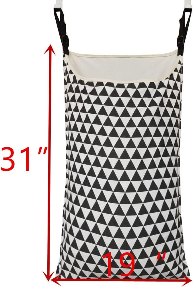 Adjustable Space Saving Door Hanging Laundry Hamper Bag - Image 3