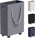 Slim Rolling Laundry Basket, Slim Laundry Hamper by TECHMILLY