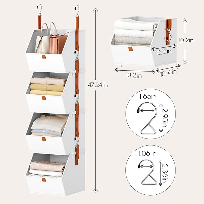 Hanging Closet Organizer 4 Tier - Image 3