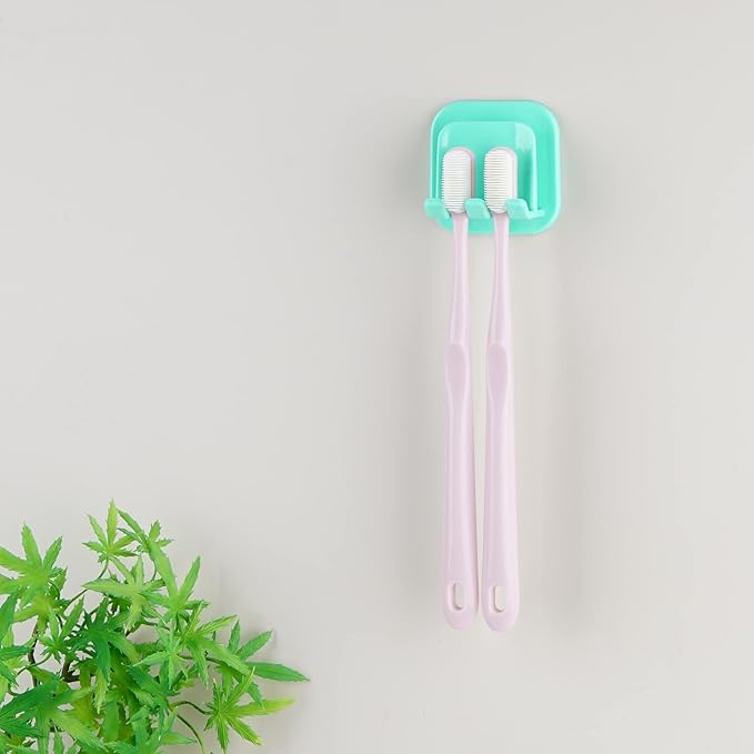 2 PCS Self-Adhesive Toothbrush Holders Wall Mounted, Water Proof Toothbrush Hook - Image 6