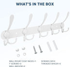TICONN Wall Mounted Coat Rack, Five Heavy Duty Tri Hooks All Metal Construction - Image 5