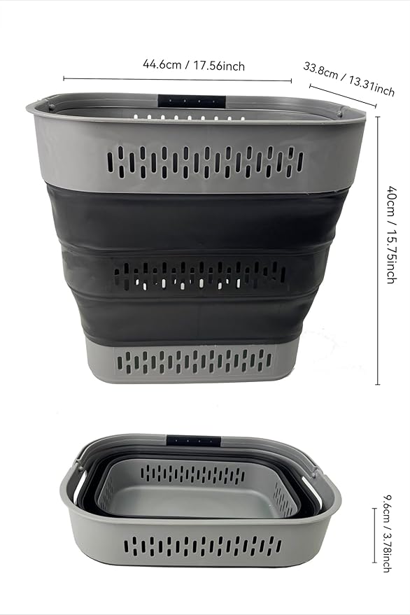 SAMMART 38L Collapsible Plastic Laundry Basket - Image 5