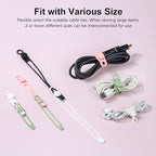 OneLeaf 30Pcs Cord Organizer, Silicone Cable Ties Reusable, Cord Ties - Image 3
