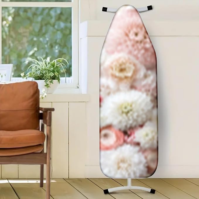 Nuxovilar Pink and White Blooming Flowers Ironing Board Cover, This Cover Fits - Image 2