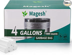 Magesh 4-6 Gallon Trash Bag Strong, Leakage-Free, Small Garbage Bags Unscented by Magesh