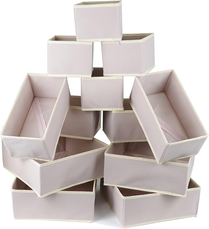 12 Pack Drawer Organizer Clothes, Foldable Fabric Dresser Organizer Closet - Image 7