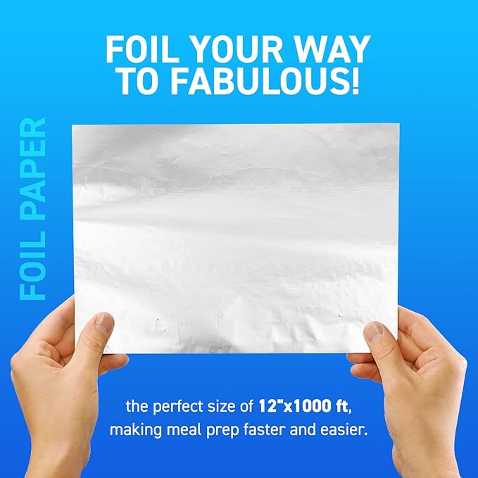 12”x1000 ft. Aluminum Foil Roll | 30 Micron Thick Strong Foils - Image 4