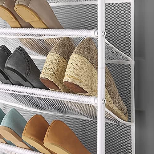 Whitmor 36 Pair Over The Door Shoe Organizer, 12 Tier Hanging Shoe Organizer - Image 4