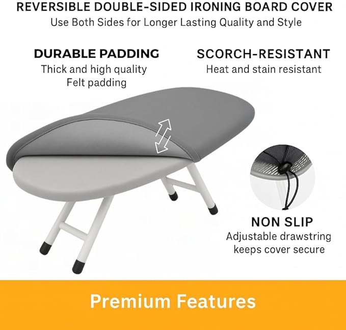 SAVUK 12 X 30 inch Smart Table Top Ironing Board Cover and Pad - Image 6