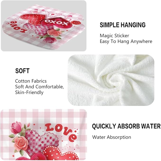 Valentines Day Hand Towels - Image 3