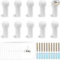 10Pcs Wood Wall Hooks, Natural Wooden Coat Hooks Wall Mounted, Rustic by Realand