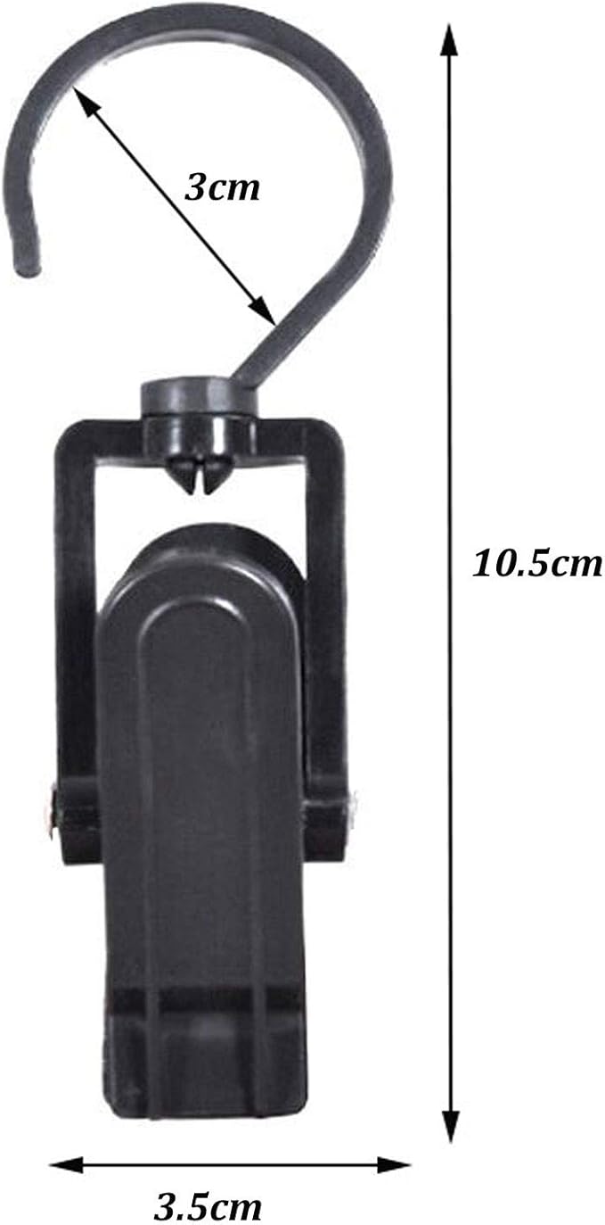 10 PCS Super Strong Plastic Swivel Hanging Hooks Home Swivel Laundry Clips - Image 2