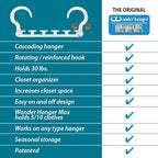 Wonder Hanger Max 20-Pack Space Saving Hangers, Reinforced Hooks Swivels 360° - Image 5