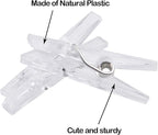 Aylifu Mini Clear Plastic Pegs, 200 Pieces Multi-Functional Mini Transparent - Image 4
